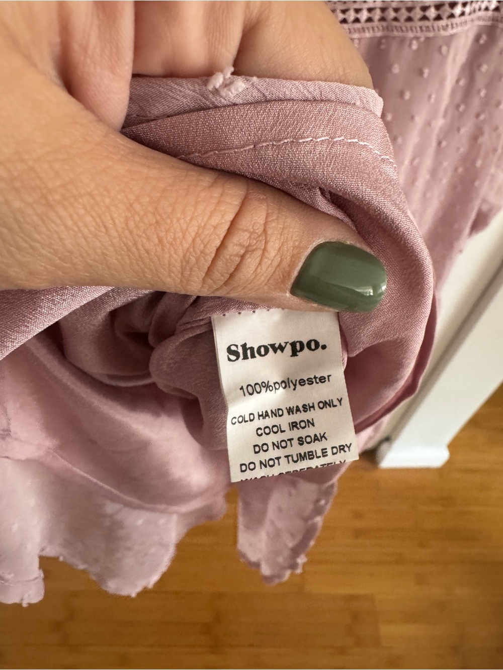 Pink Swiss Dot Ruffle Dress - Picture 5 of 5